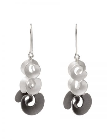 Cloud Hook Earrings – Silver & Monel