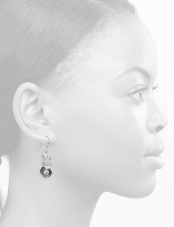 Cloud Hook Earrings – Silver & Monel