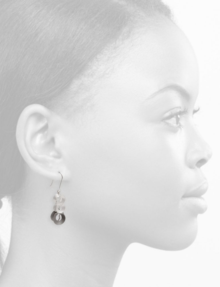 Cloud Hook Earrings – Silver & Monel