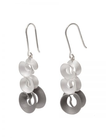 Cloud Hook Earrings – Silver & Monel