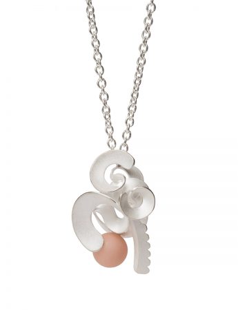 Cloud and Wind Pendant Necklace – Pink