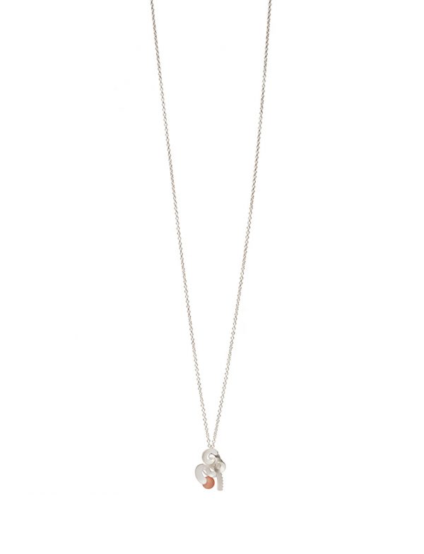 Cloud and Wind Pendant Necklace – Pink