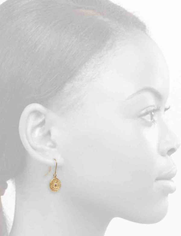 Continuum Earrings – Gold & Blue Sapphire