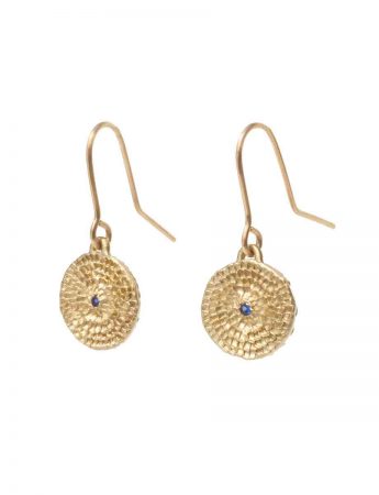 Continuum Earrings – Gold & Blue Sapphire