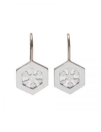 Crystal Nucleus Earrings – Silver & Gold