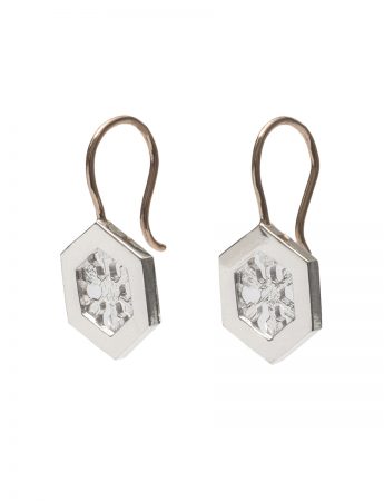 Crystal Nucleus Earrings – Silver & Gold