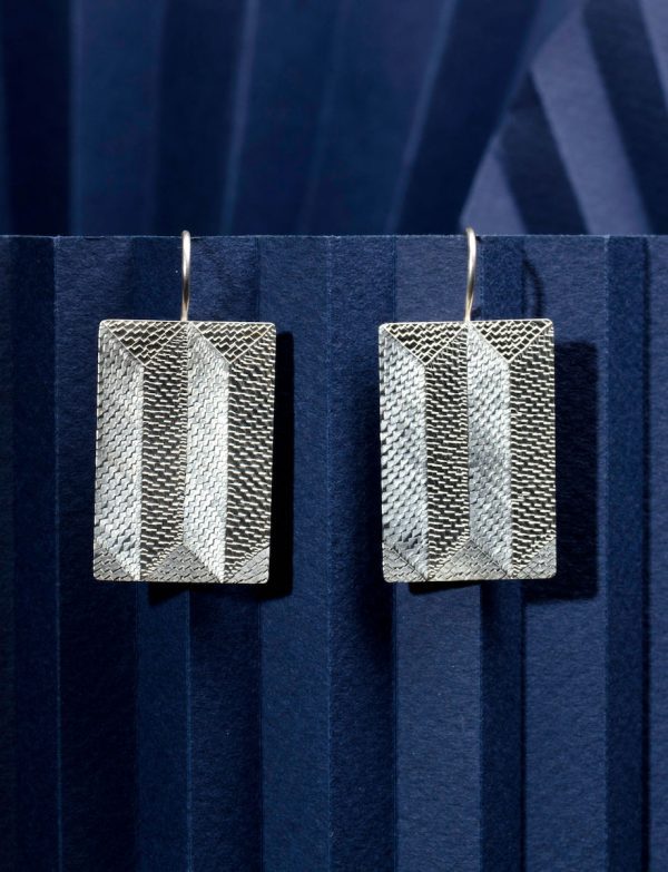 Twin Peaks Hook Earrings – Silver