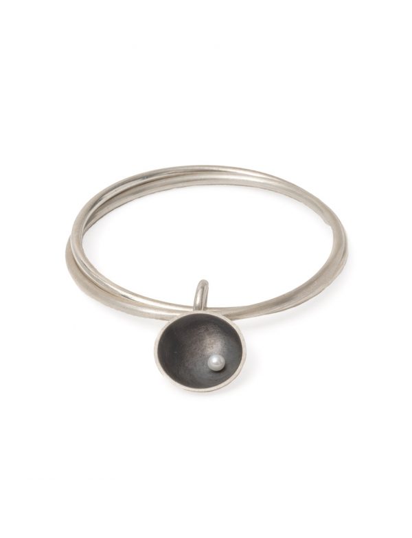 Double Bangle – Sea Dish with Pearl