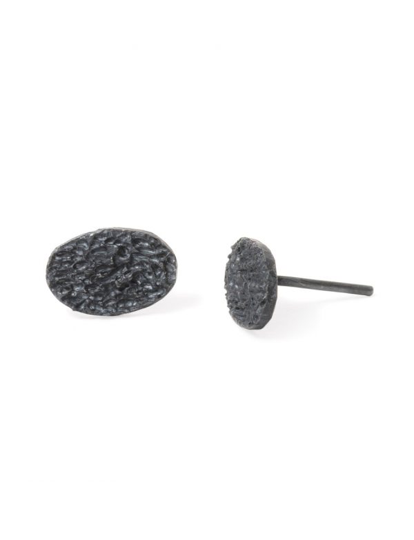 Droplet Stud Earrings – Black