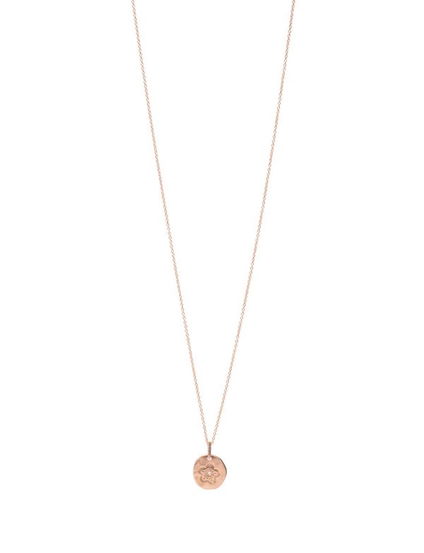 Flower Pendant Necklace – Rose Gold & Diamond