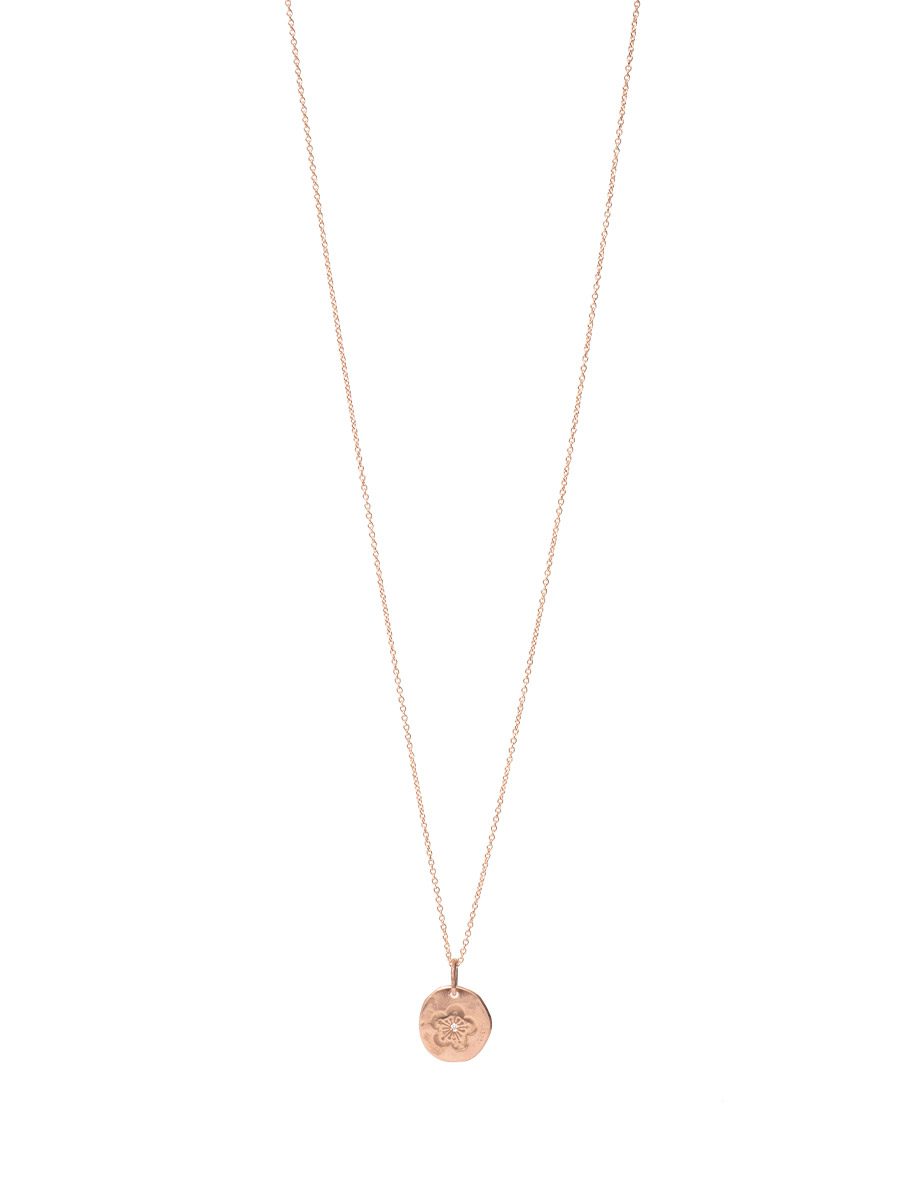 Rose gold 2024 flower pendant