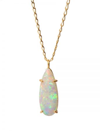 Glory Necklace – Yellow Gold with Mintabie Opal