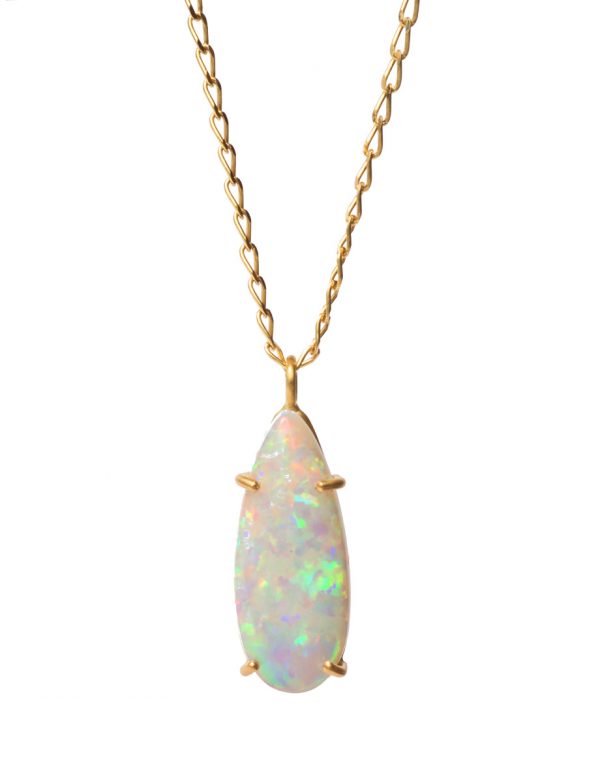 Glory Necklace – Yellow Gold with Mintabie Opal
