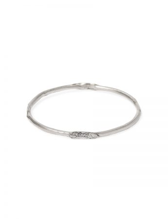 Japanese Blossom Stacking Bangle – Silver