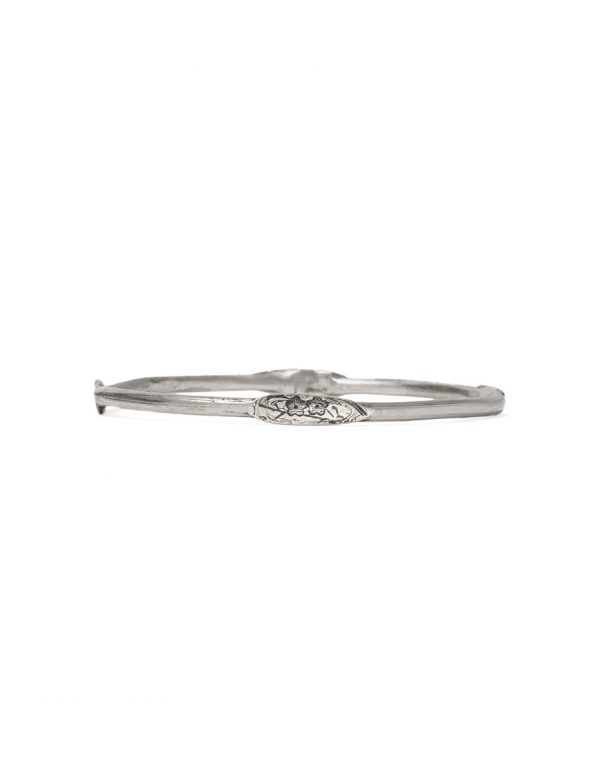 Japanese Blossom Stacking Bangle – Silver