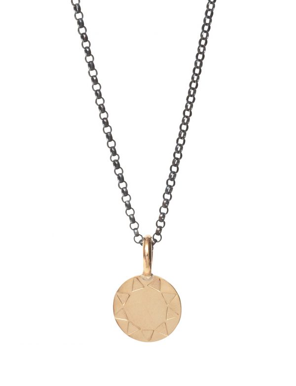 Mini Sundisk Open Sun Necklace – Gold