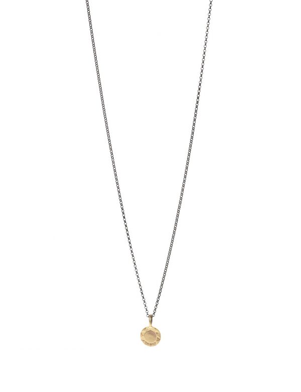 Mini Sundisk Open Sun Necklace – Gold