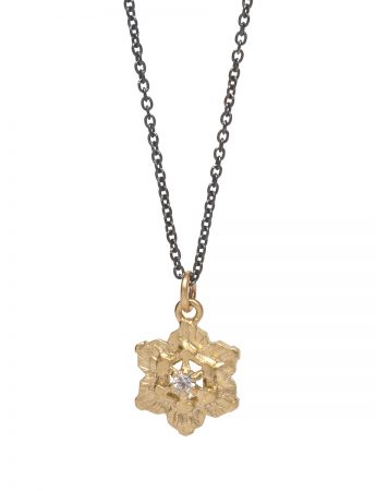 Molten Crystal Necklace – Gold and Silver with Diamond