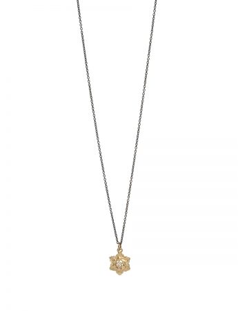 Molten Crystal Necklace – Gold and Silver with Diamond