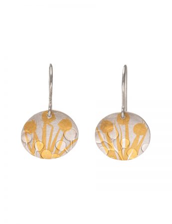 Oval Wattle Hook Earrings – Silver & Gold