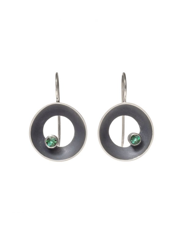 Open Sea Dish Hook Earrings – Tourmaline