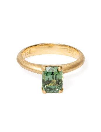Poet’s Ring – Rectangle Green Sapphire