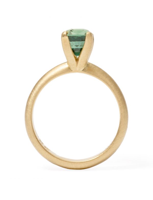 Poet’s Ring – Rectangle Green Sapphire