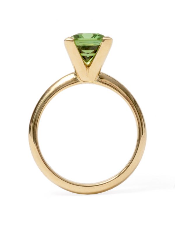 Poet’s Ring – Rectangle Green Tourmaline