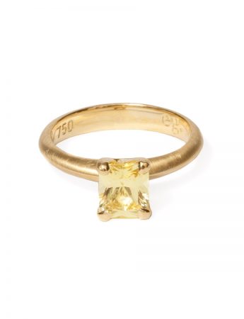 Poet’s Ring – Square Yellow Sapphire