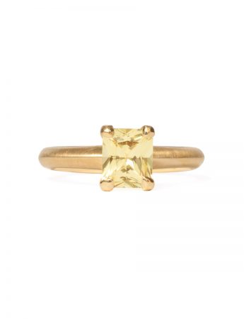 Poet’s Ring – Square Yellow Sapphire