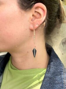 Long Black Kite X-Series Earrings