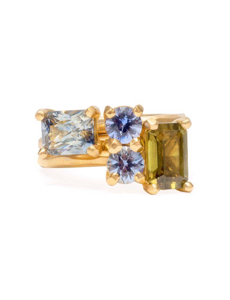 Radiant Cut Madagascan Sapphire Ring – Yellow Gold