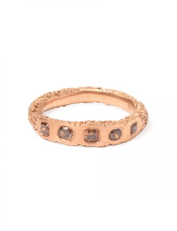 Sliced Orange Diamond Ring – Rose Gold