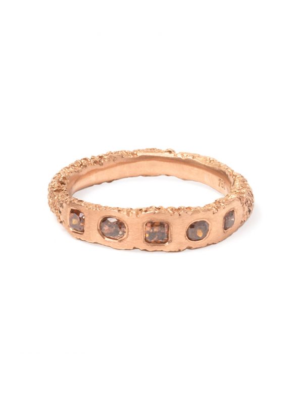 Sliced Orange Diamond Ring – Rose Gold