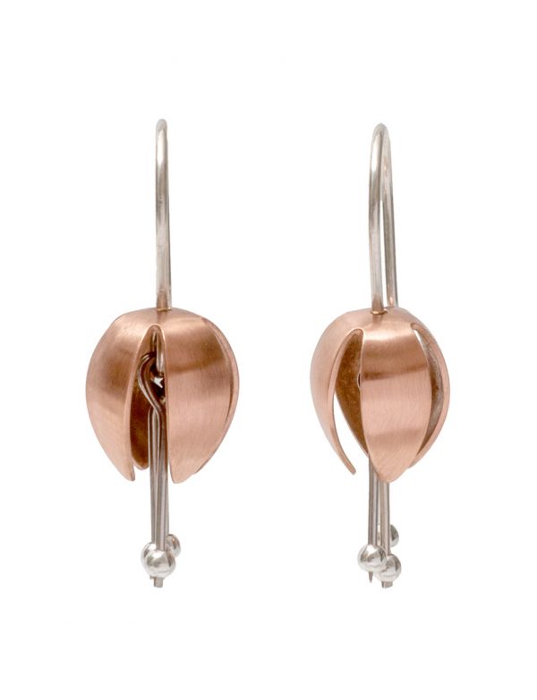 Small Boronia Bud Earrings – Rose Gold & Silver