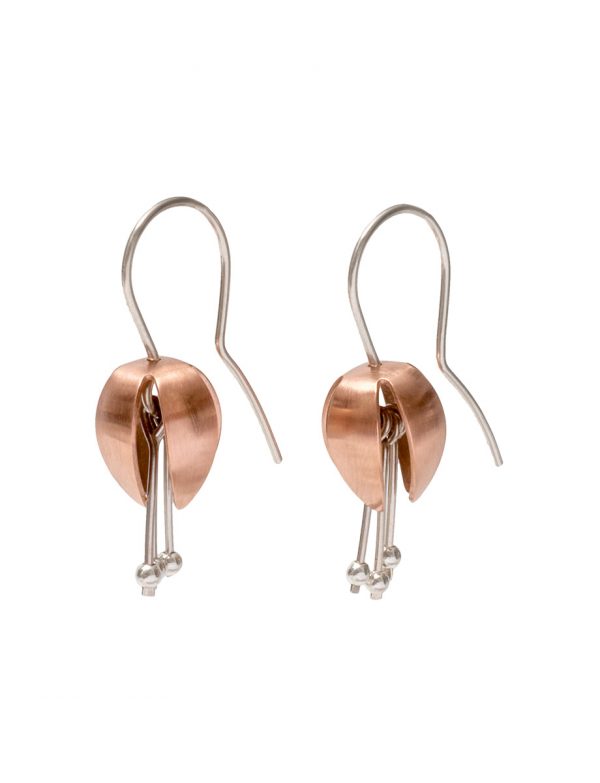 Small Boronia Bud Earrings – Rose Gold & Silver