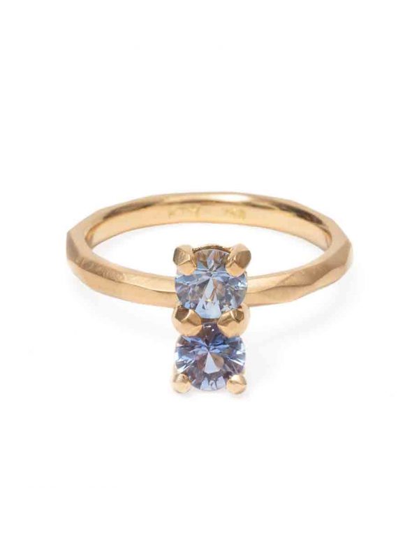 Soul Mate Ring – Pale Blue Sapphires