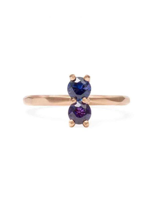 Purple Sapphire Soul Mate Ring – Rose Gold