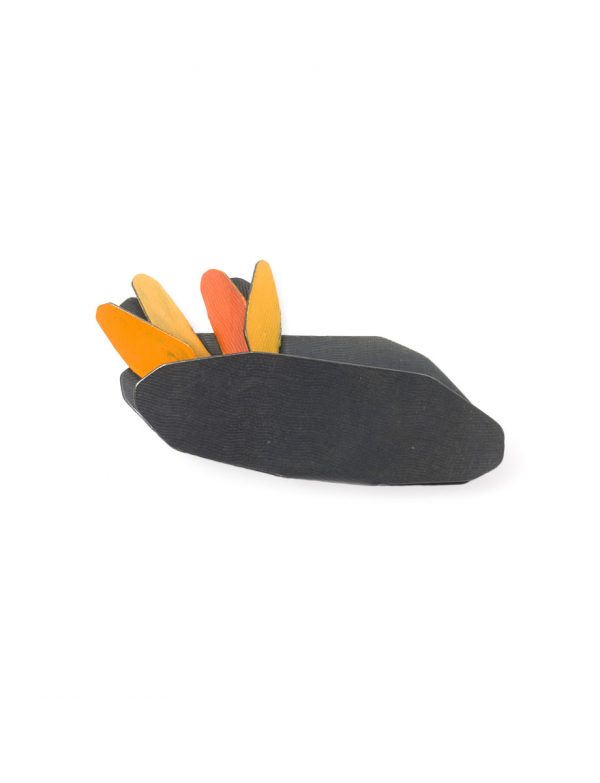 Spiky Garden Brooch – Orange & Yellow