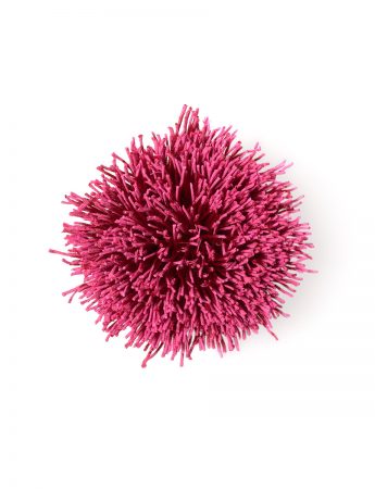 Spring Wattle Flower Brooch – Pink & Red