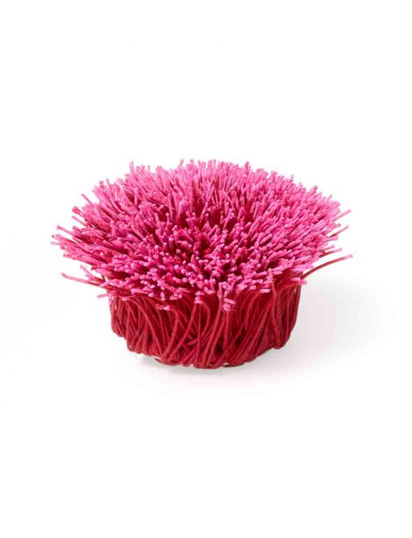 Spring Wattle Flower Brooch – Pink & Red