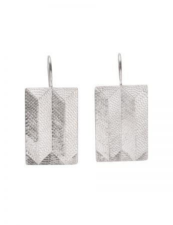 Twin Peaks Hook Earrings – Silver