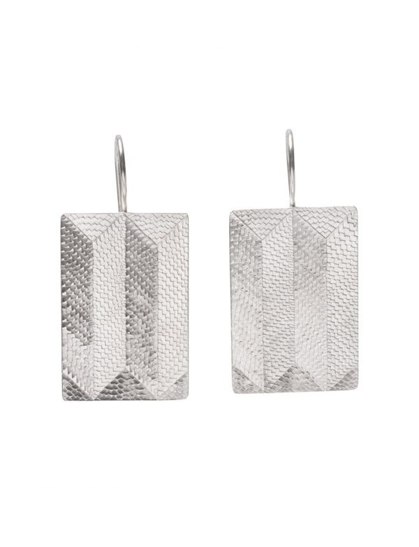 Twin Peaks Hook Earrings – Silver