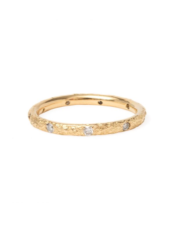 Whitechapel Eternity Ring – Yellow Gold with White Diamonds