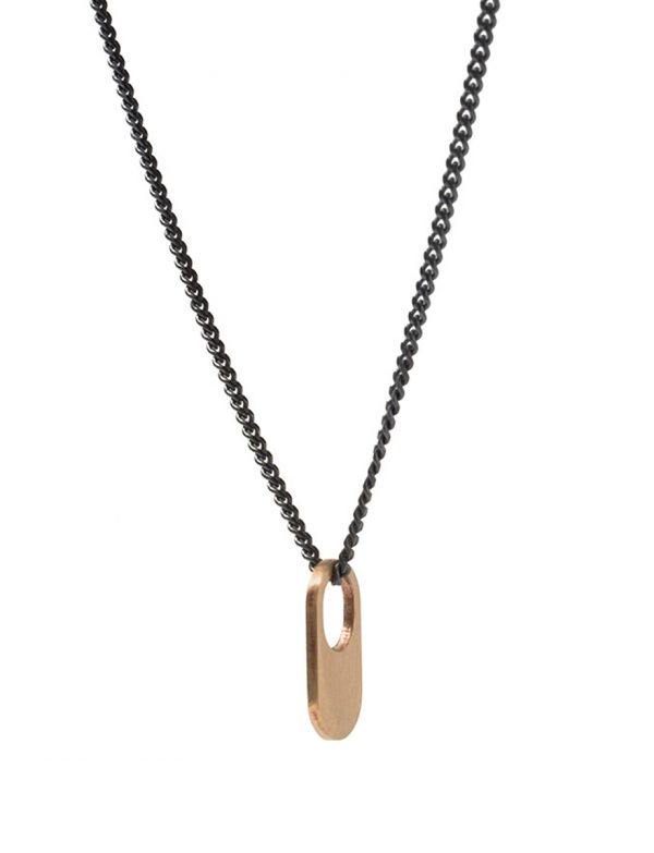 Bus Stop Necklace – Gold & Black