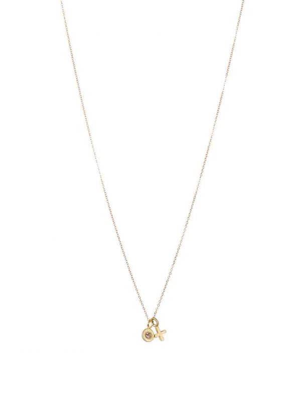 XO Love Charm Necklace – Gold & Diamond