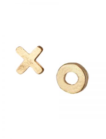 Kiss Hug Stud Earrings – Yellow Gold