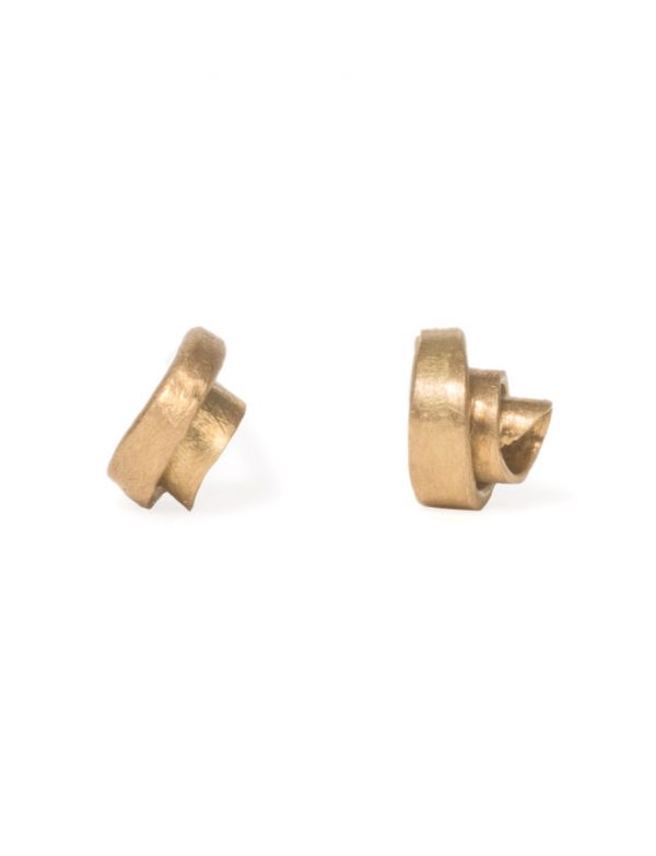 Koru Stud Earrings – Yellow Gold