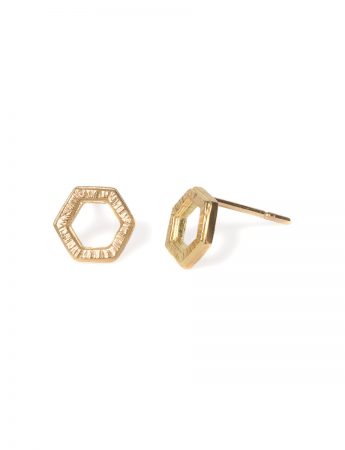 Water Frequency Stud Earrings – Yellow Gold