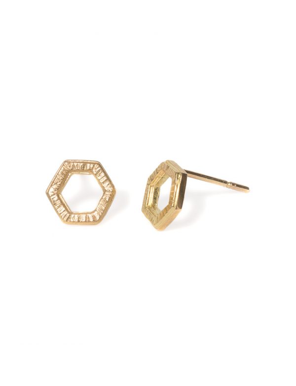 Water Frequency Stud Earrings – Yellow Gold